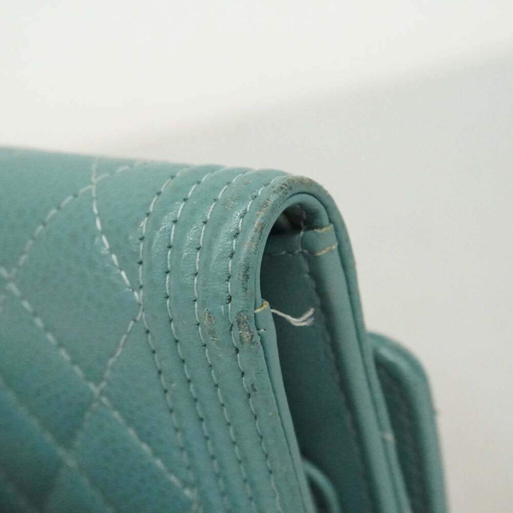 CHANEL Blue Caviar Leather Wallet - Picture 6 of 8